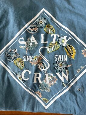 Tilly's Slate Blue Salt & Crew Graphic Pocket Tee